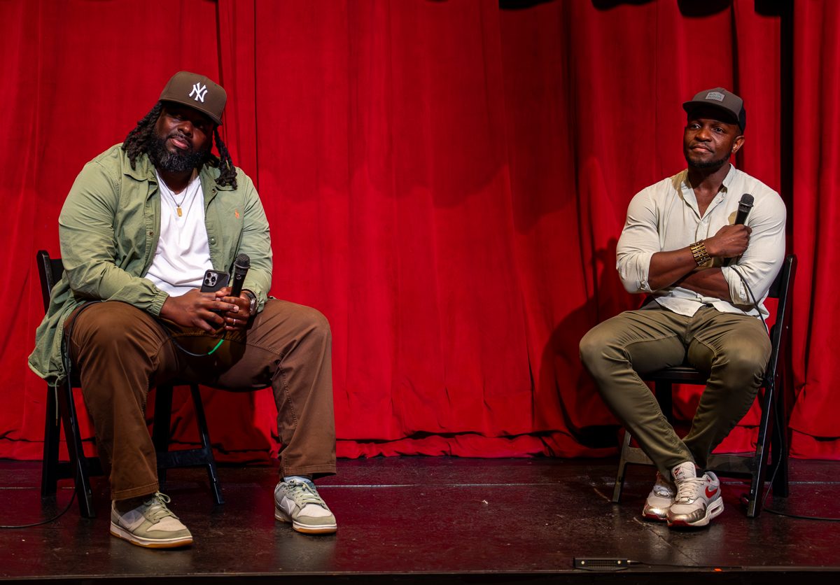 Panelists in conversation during a Reels & Roots post-film dialogue